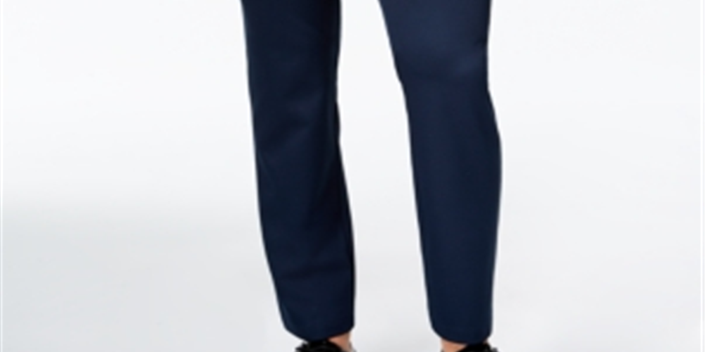 INC International Concepts Men's Shiny Casual Trouser Pants Blue Size 34X32