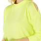 Ideology Women's Ribbed Cold Shoulder Top Yellow Size Small