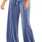 INC International Concepts Women's Velvet Smocked Paperbag Pants Navy Size X-Small