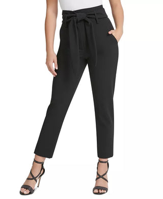 DKNY Women's Belted Slim-Leg Pants Black Size 6