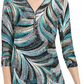 JM Collection Women's Zip Neck Textured Tunic Black Size Small
