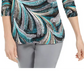 JM Collection Women's Zip Neck Textured Tunic Black Size Small