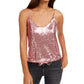 Crave Fame Junior's Sequin Tank Top Black  Size Large
