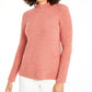 Alfani Women's Mock-Neck Boucle Sweater Pink Size Large