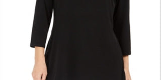 JM Collection Women's Embellished Cutout Top Black  Size XS