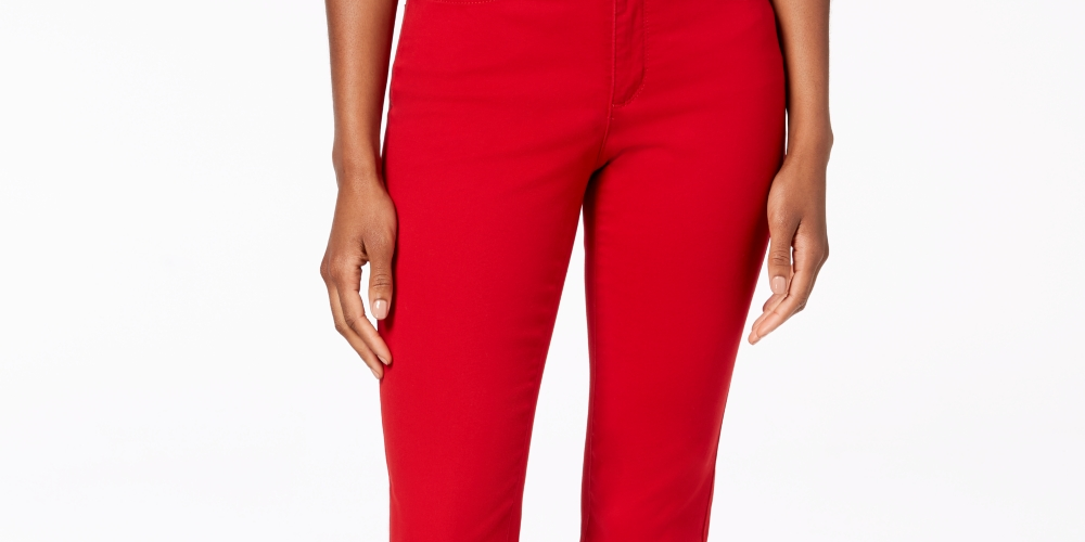 Charter Club Women's Petite Lexington Straight-Leg Jeans Red Size 6 Petite