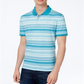 Calvin Klein Men's Classic fit Striped Liquid Cotton Polo Blue Size 2XL