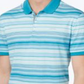 Calvin Klein Men's Classic fit Striped Liquid Cotton Polo Blue Size 2XL
