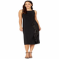 Ralph Lauren Women's Lace Trim Jersey Dress Black Size 6 Petite