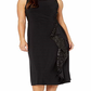 Ralph Lauren Women's Lace Trim Jersey Dress Black Size 6 Petite