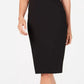 Calvin Klein Women's Off The Shoulder Fold Over Dress Black Size 6 Petite