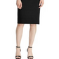 Ralph Lauren Women's Black Belted Long Sleeve V Neck Below The Knee Sheath Cocktail Dress Black Size 6
