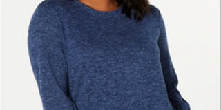 Monteau Women's Trendy Plus Layered Look Top Blue Size 3X