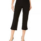 JM Collection Women's Petite Embellished-Hem Capri Pants Black Size PS