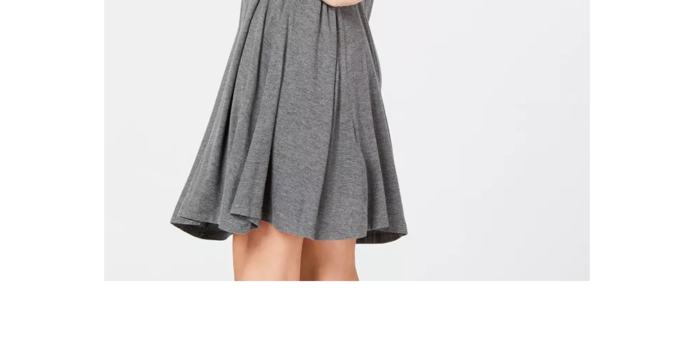 Style & Co Women's Petite Swing Dress Gray Size PL