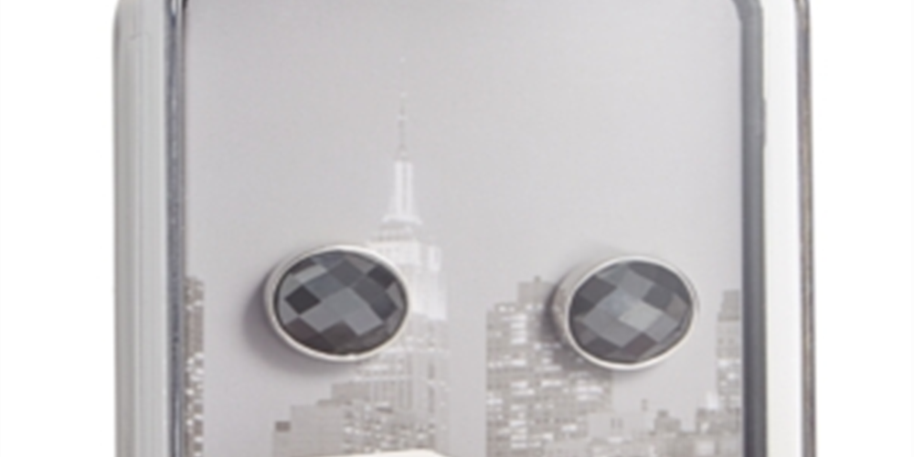 The Gift Men's Jewel Cuff Links Gray Size Regular