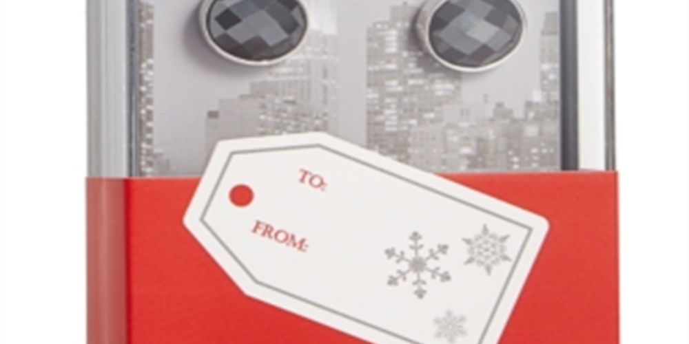 The Gift Men's Jewel Cuff Links Gray Size Regular