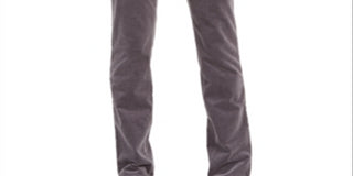 Charter Club Women's Lexington Tummy Control Corduroy Pants Gray Size 16X3