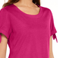 Karen Scott Women's Tie Sleeve T-Shirt Pink Size X-Small