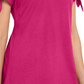 Karen Scott Women's Tie Sleeve T-Shirt Pink Size X-Small