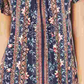 Style & Co Women's Floral Print Top Black Size -PS