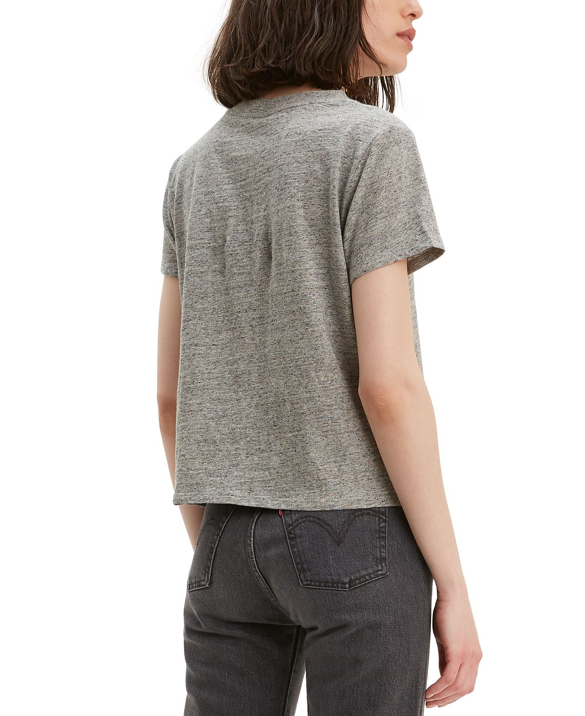 Levi's Women's Cotton Rainbow Logo Graphic T-Shirt Gray Size X-Large