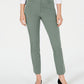 Charter Club Women's Newport Tummy Control Slim Fit Pants Green Size 6