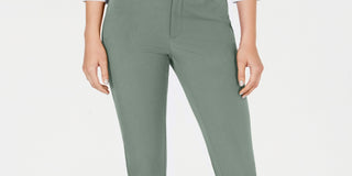 Charter Club Women's Newport Tummy Control Slim Fit Pants Green Size 6