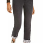 INC International Concepts Women's Snake Cuff Boyfriend Jeans Black Size 0