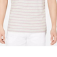 INC International Concepts Men's Striped Split Neck T-Shirt Beige Size XX-Large