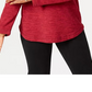 Karen Scott Women's Marled Sweatshirt Red Size Petite Small
