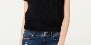 Freshman Juniors' Fuzzy Sweater Black  Size X-Large