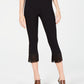 INC International Concepts Women's Fringe Trim Cropped Skinny Pants Black Size 18