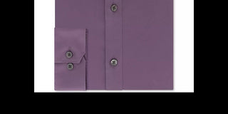 DKNY Men's Slim Fit Stretch Solid Dress Shirt Purple Size XL