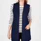 Karen Scott Women's Petite Open-Front Vest Blue Size 44