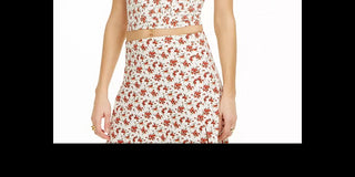 Danielle Bernstein Women's Floral Sleeveless Square Neck Crop Top