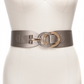 INC Women's Double-Ring Rhinestone Interlock Stretch Belt Gray Size 2X