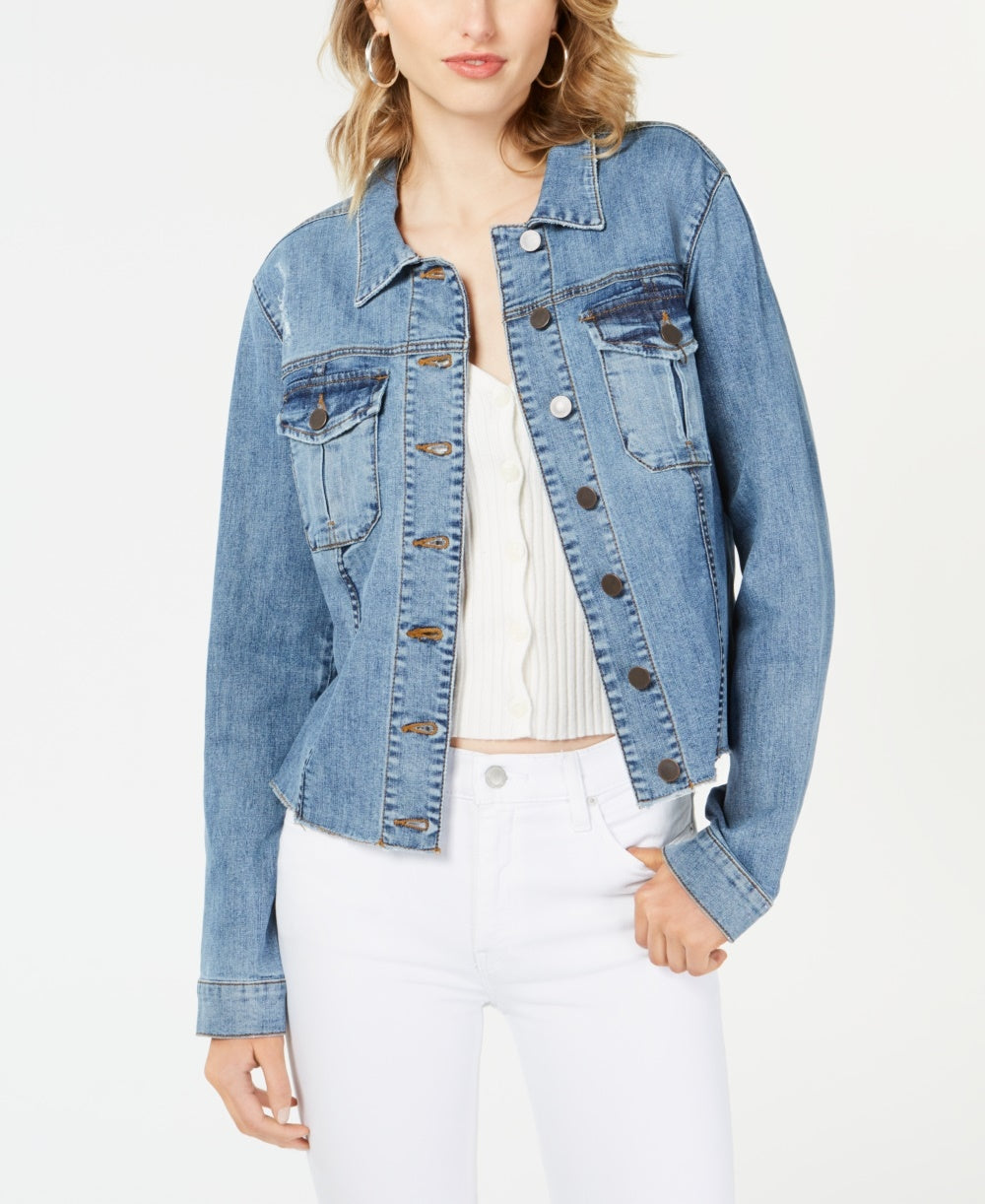 Kut From The Kloth Women's Kara Denim Jacket Blue  Size Medium