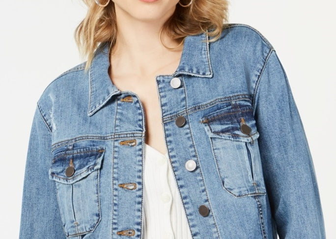 Kut From The Kloth Women's Kara Denim Jacket Blue  Size Medium