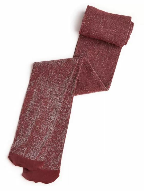 Inc International Concepts Women's Lurex Shine Tights Red Size Small