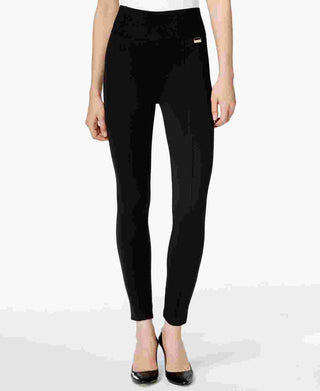 Calvin Klein Women's Pull On Wide Waistband Knit Pants Black Size Medium