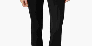 Calvin Klein Women's Pull On Wide Waistband Knit Pants Black Size Medium