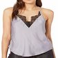 Free People Women's  Lace Spaghetti Strap V Neck Tank Top Purple Size Medium