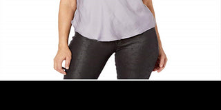 Free People Women's  Lace Spaghetti Strap V Neck Tank Top Purple Size Medium