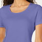 Karen Scott Women's Short Sleeve Scoop Neck Top Purple Size Small