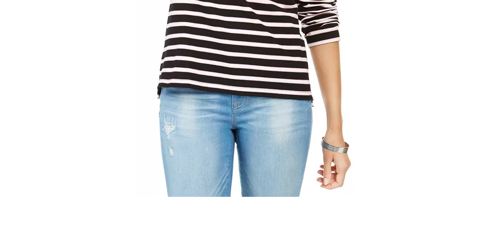 Tommy Hilfiger Women's Long-Sleeve Polo Shirt Navy Multi Size Small