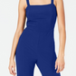 INC International Concepts Women's Sleeveless Wide-Leg Party Jumpsuit  Blue Size 10 Petite