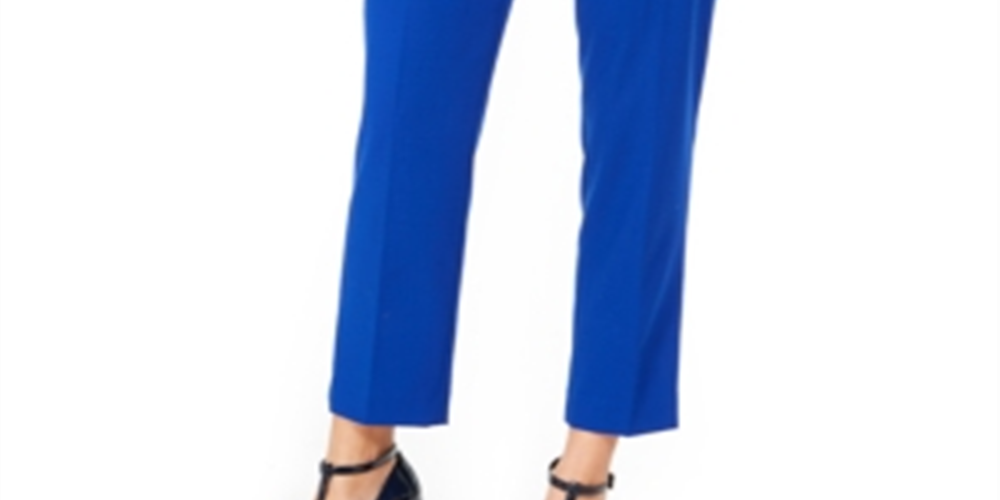Calvin Klein Women's Ankle Skinny Cropped Pants Blue Size 8P
