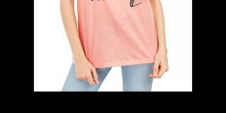 Love Tribe Junior's Taco Graphic Print T-Shirt Orange Size Small