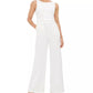 Calvin Klein Women's Sleeveless Jewel Neck Jumpsuit White Size 4